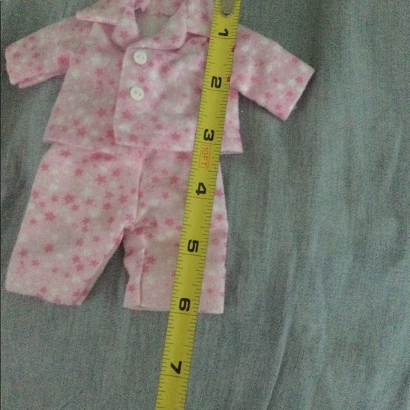 Pink and white doll pajamas - Picture 5 of 9